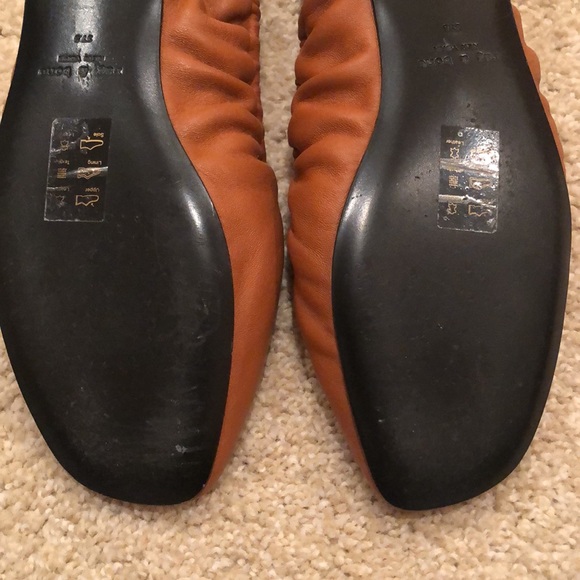 Rag & Bone Elly Cognac Leather Ballet Flat Sz 37.5 - Picture 6 of 7